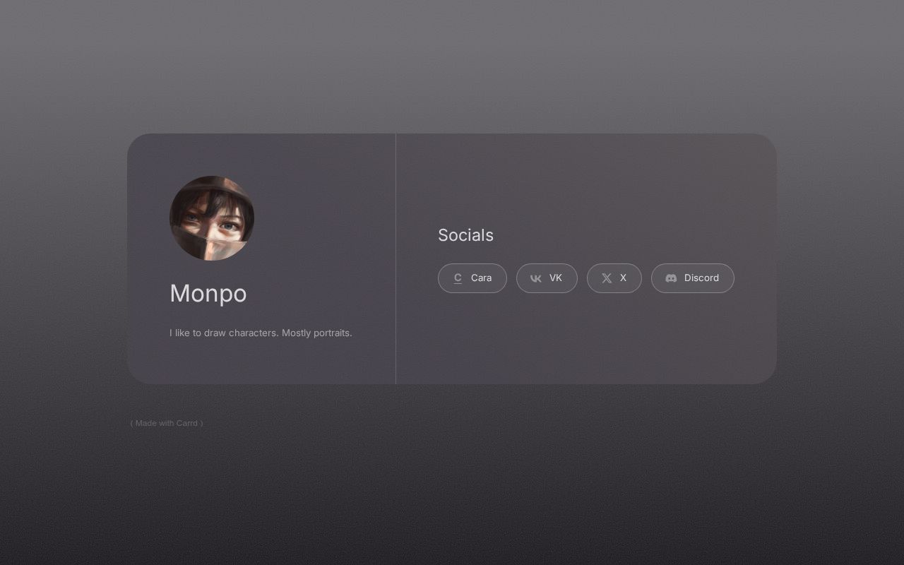 Carrd profile picture for @monpo